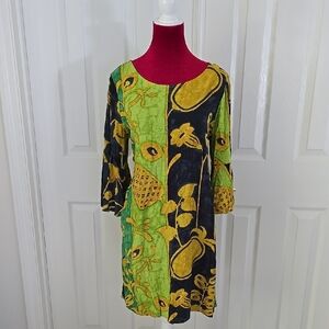 Harper dress by Jams World Hawaii Size Medium Med M Pineapples Flowers Tropical